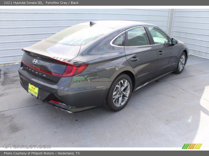 Portofino Gray / Black 2021 Hyundai Sonata SEL