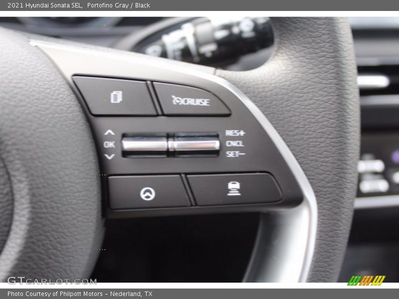 Portofino Gray / Black 2021 Hyundai Sonata SEL