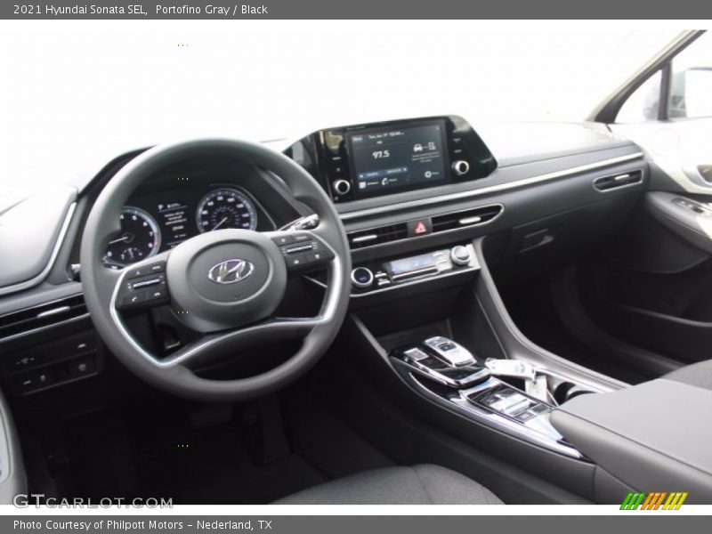 Portofino Gray / Black 2021 Hyundai Sonata SEL