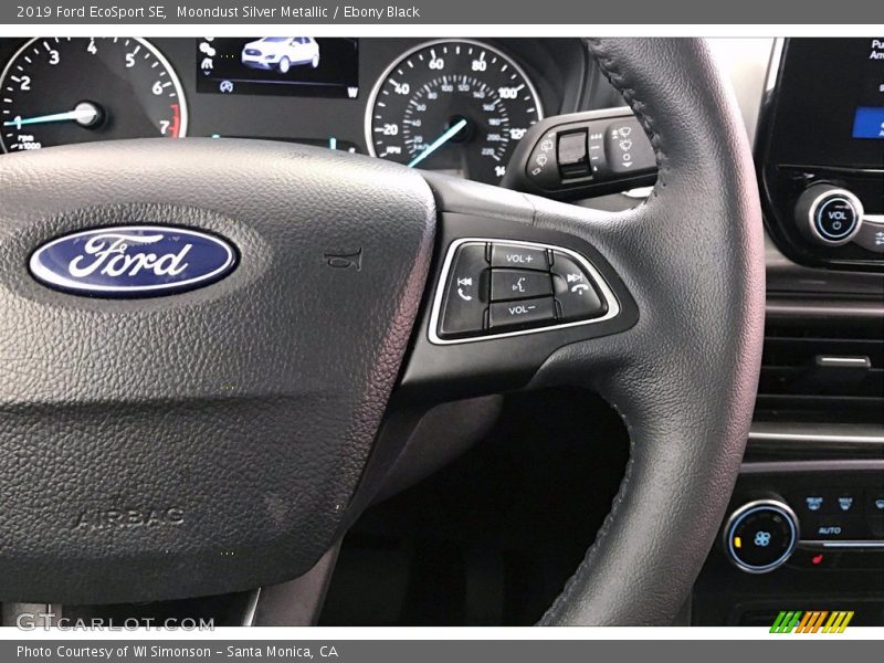 Moondust Silver Metallic / Ebony Black 2019 Ford EcoSport SE