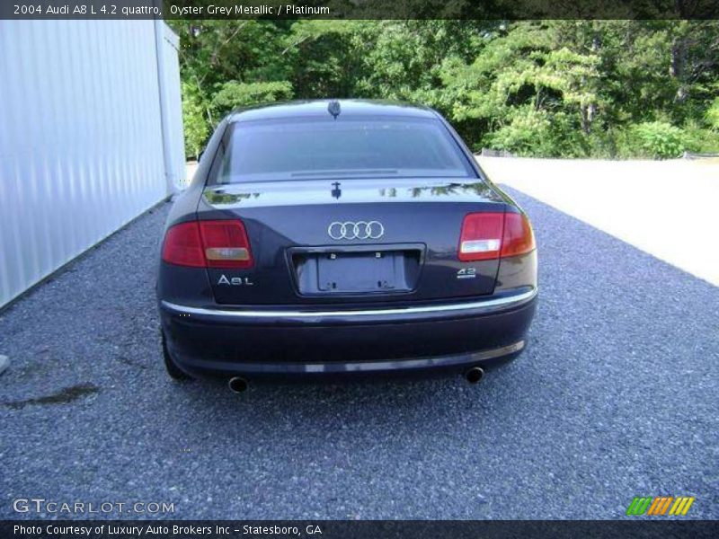 Oyster Grey Metallic / Platinum 2004 Audi A8 L 4.2 quattro