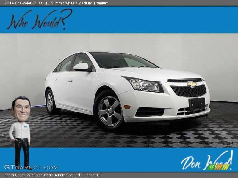 Summit White / Medium Titanium 2014 Chevrolet Cruze LT