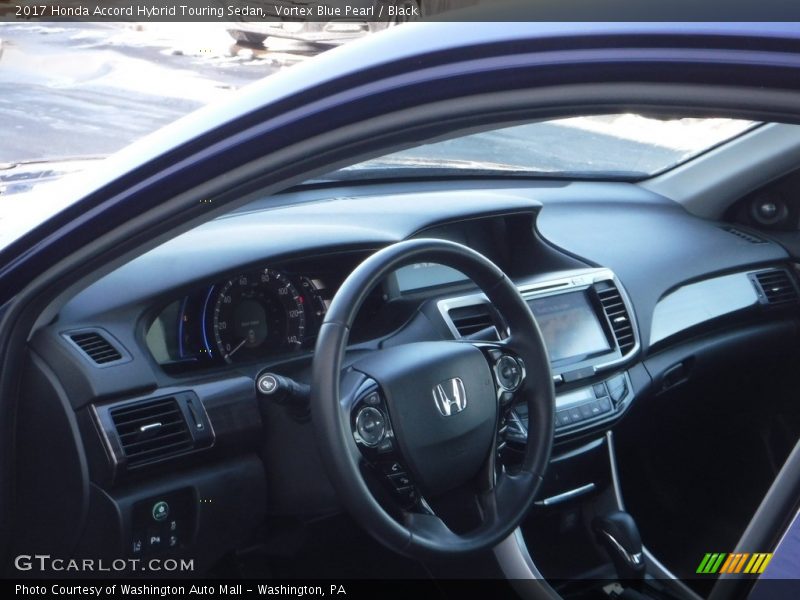 Vortex Blue Pearl / Black 2017 Honda Accord Hybrid Touring Sedan