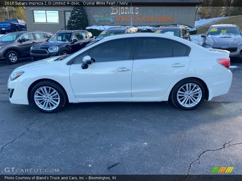 Crystal White Pearl / Ivory 2016 Subaru Impreza 2.0i Limited 4-door