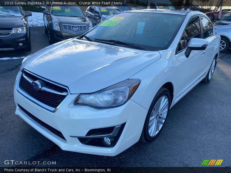 Crystal White Pearl / Ivory 2016 Subaru Impreza 2.0i Limited 4-door