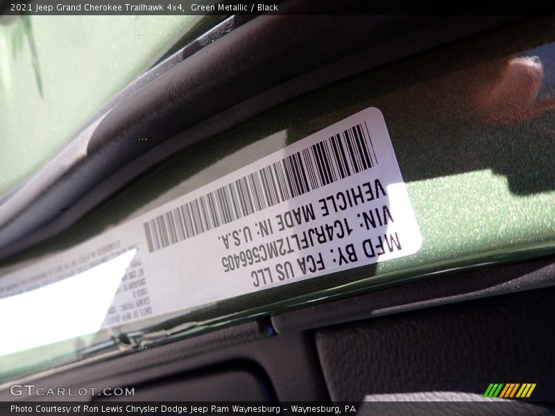 Green Metallic / Black 2021 Jeep Grand Cherokee Trailhawk 4x4