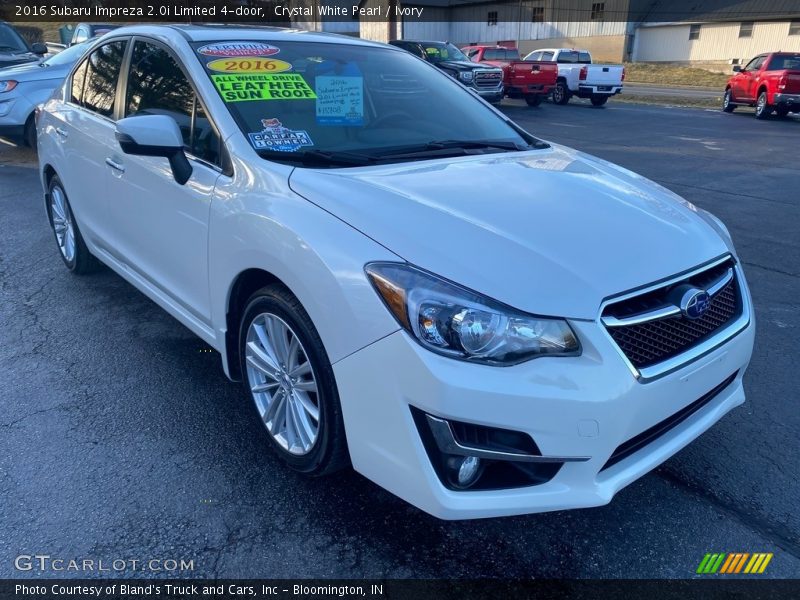 Crystal White Pearl / Ivory 2016 Subaru Impreza 2.0i Limited 4-door