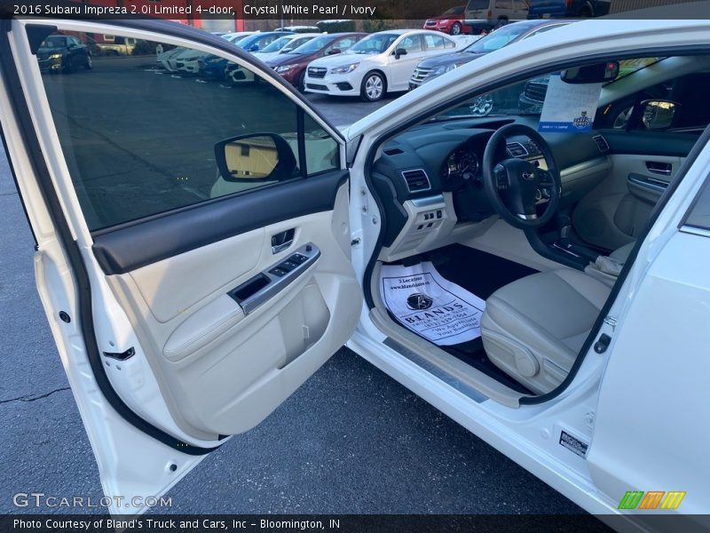 Crystal White Pearl / Ivory 2016 Subaru Impreza 2.0i Limited 4-door