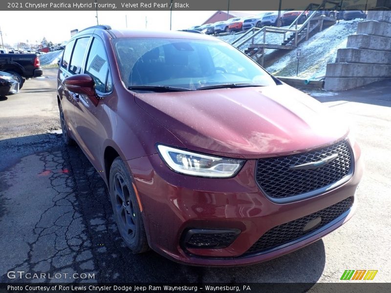 Velvet Red Pearl / Black 2021 Chrysler Pacifica Hybrid Touring