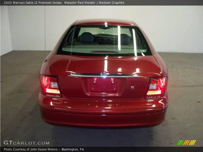 Matador Red Metallic / Medium Graphite 2003 Mercury Sable LS Premium Sedan