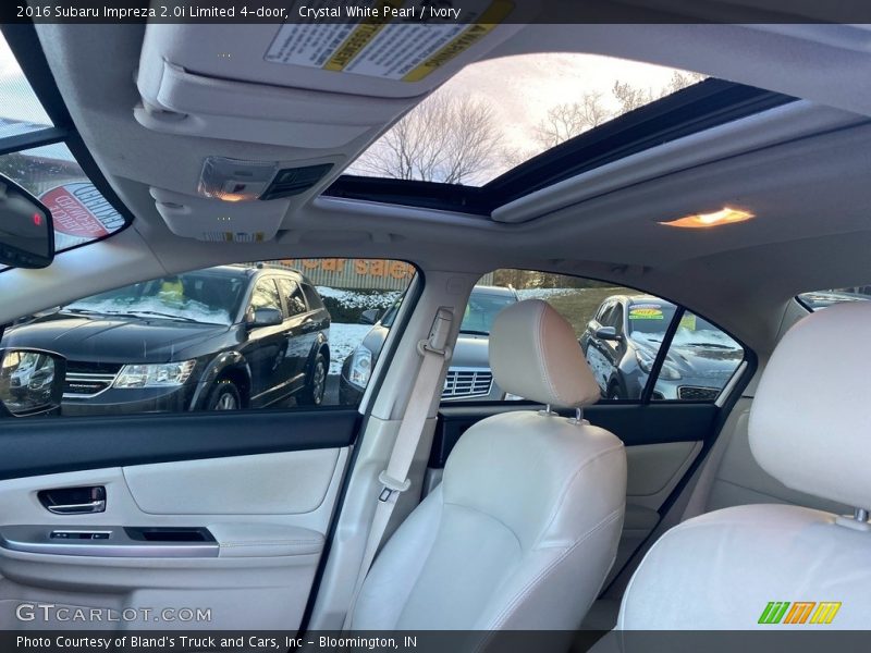 Crystal White Pearl / Ivory 2016 Subaru Impreza 2.0i Limited 4-door