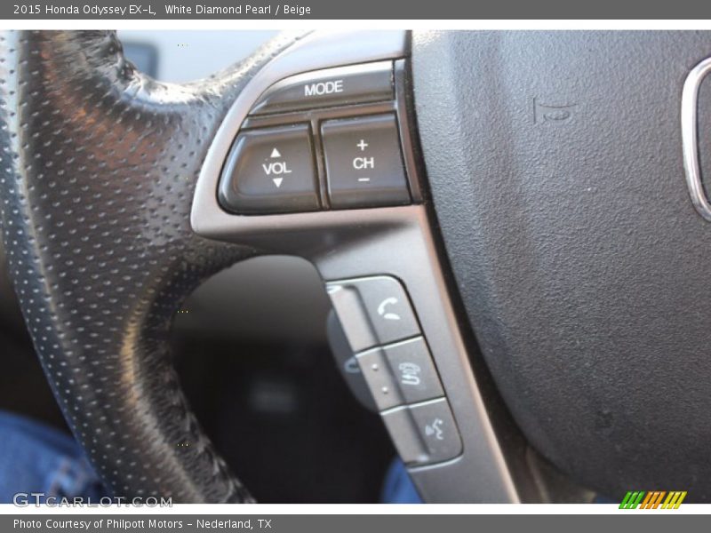 White Diamond Pearl / Beige 2015 Honda Odyssey EX-L