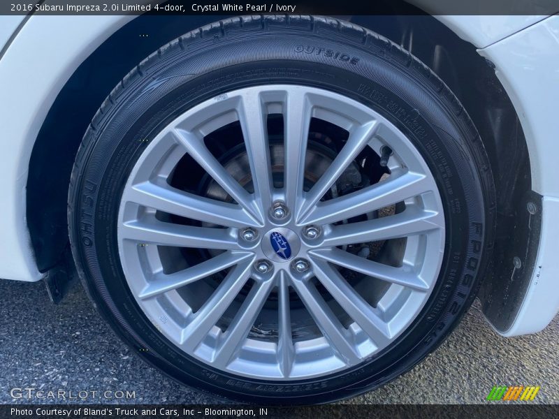 Crystal White Pearl / Ivory 2016 Subaru Impreza 2.0i Limited 4-door