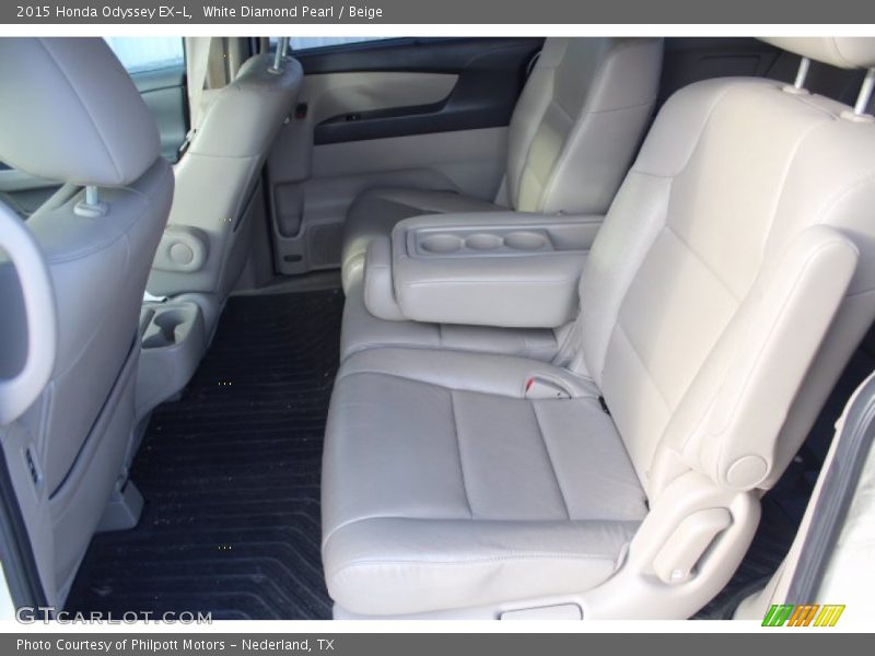 White Diamond Pearl / Beige 2015 Honda Odyssey EX-L