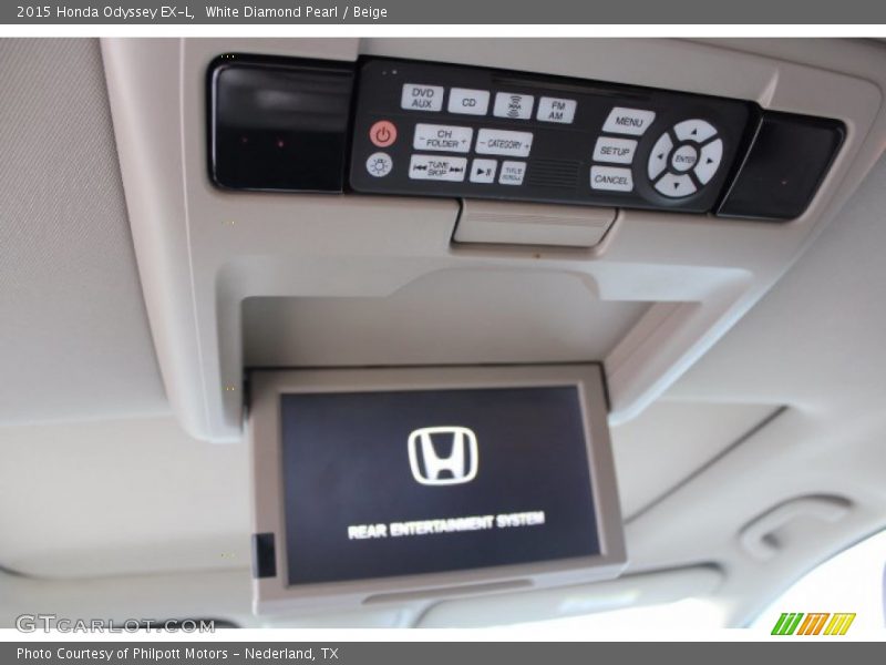 White Diamond Pearl / Beige 2015 Honda Odyssey EX-L