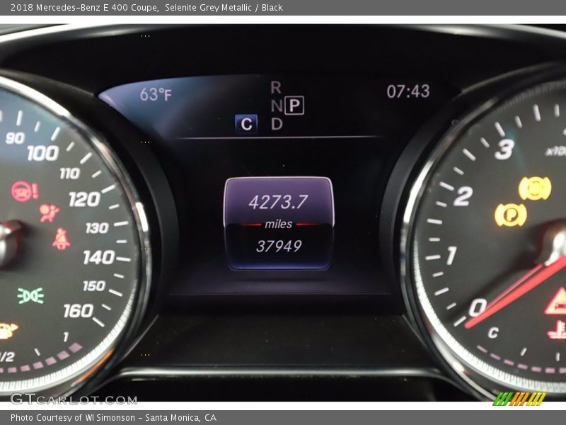 Selenite Grey Metallic / Black 2018 Mercedes-Benz E 400 Coupe