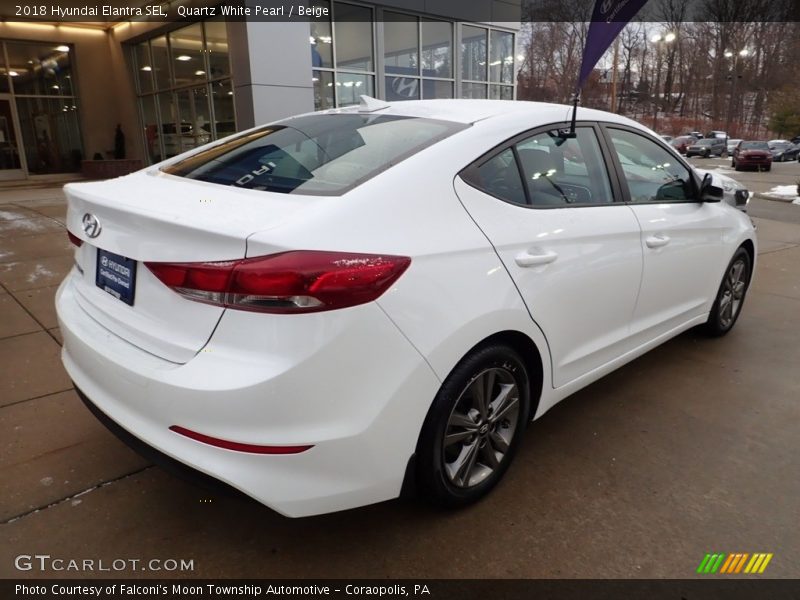 Quartz White Pearl / Beige 2018 Hyundai Elantra SEL