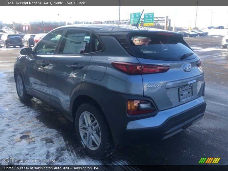 Sonic Silver / Black 2021 Hyundai Kona SE AWD