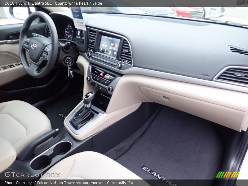 Quartz White Pearl / Beige 2018 Hyundai Elantra SEL