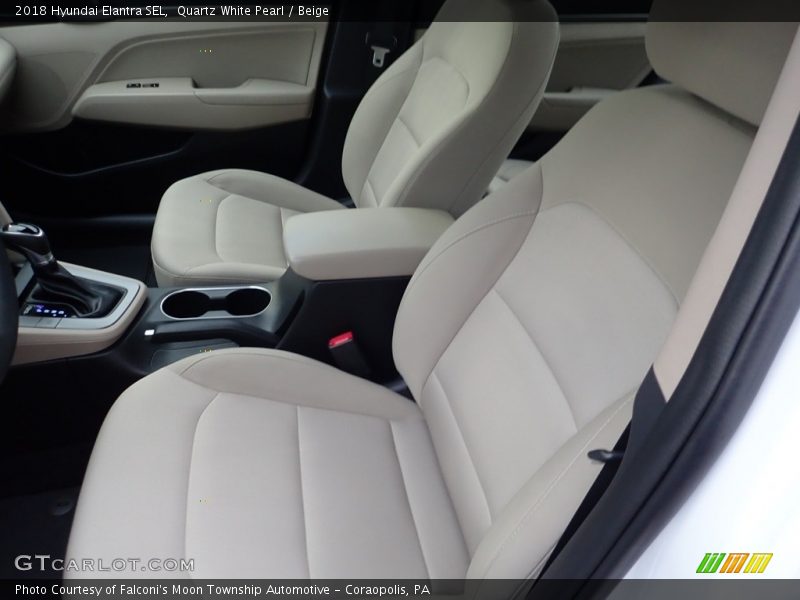 Quartz White Pearl / Beige 2018 Hyundai Elantra SEL