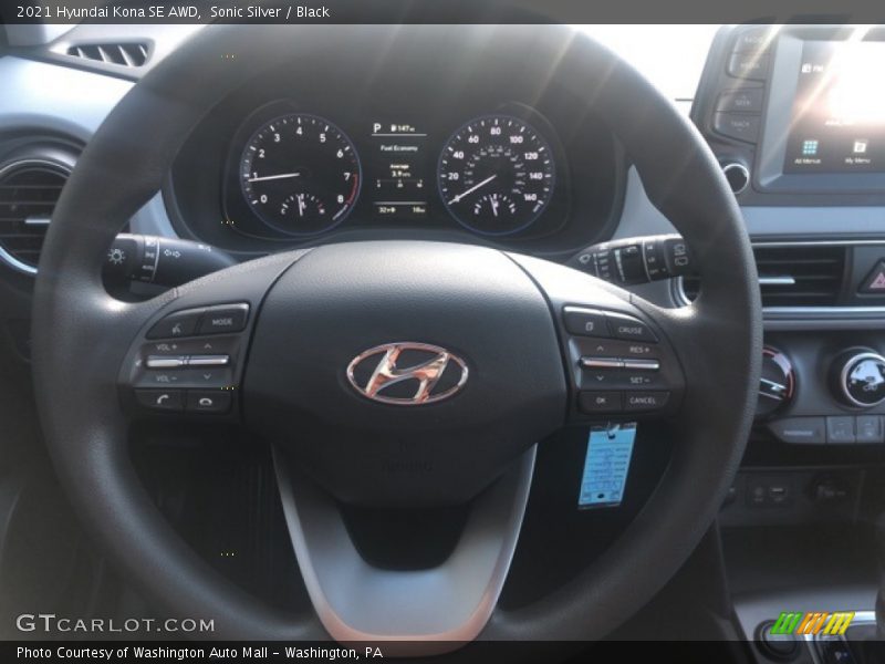 Sonic Silver / Black 2021 Hyundai Kona SE AWD