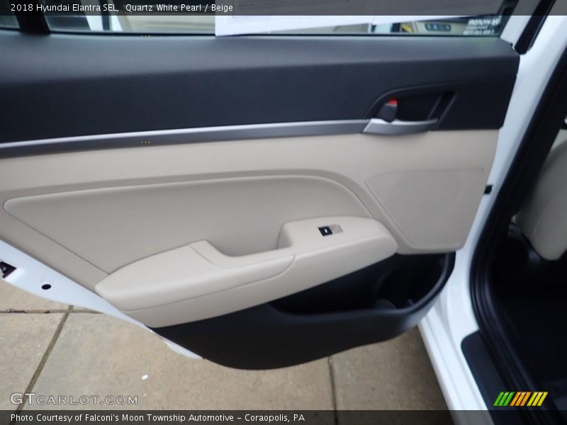 Quartz White Pearl / Beige 2018 Hyundai Elantra SEL