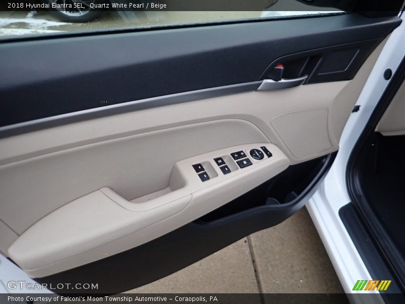 Quartz White Pearl / Beige 2018 Hyundai Elantra SEL