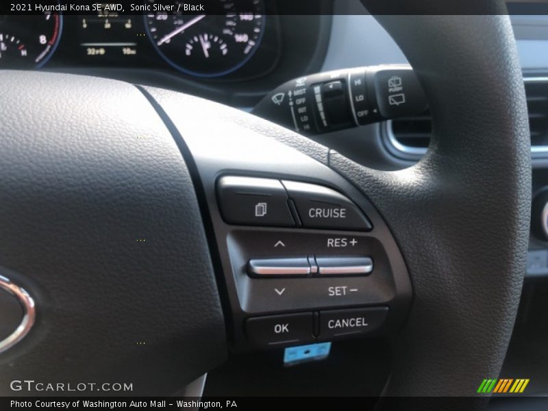 Sonic Silver / Black 2021 Hyundai Kona SE AWD