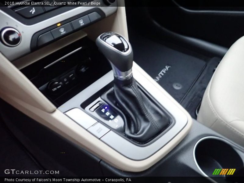 Quartz White Pearl / Beige 2018 Hyundai Elantra SEL