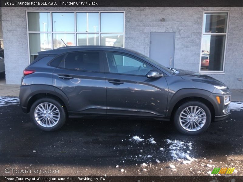 Thunder Gray / Black 2021 Hyundai Kona SEL AWD