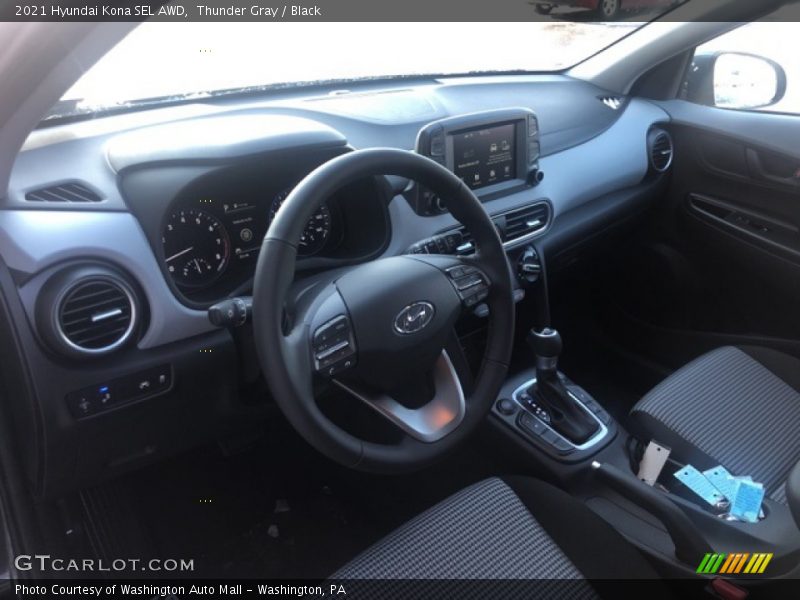 Thunder Gray / Black 2021 Hyundai Kona SEL AWD
