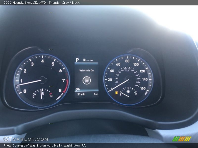 Thunder Gray / Black 2021 Hyundai Kona SEL AWD