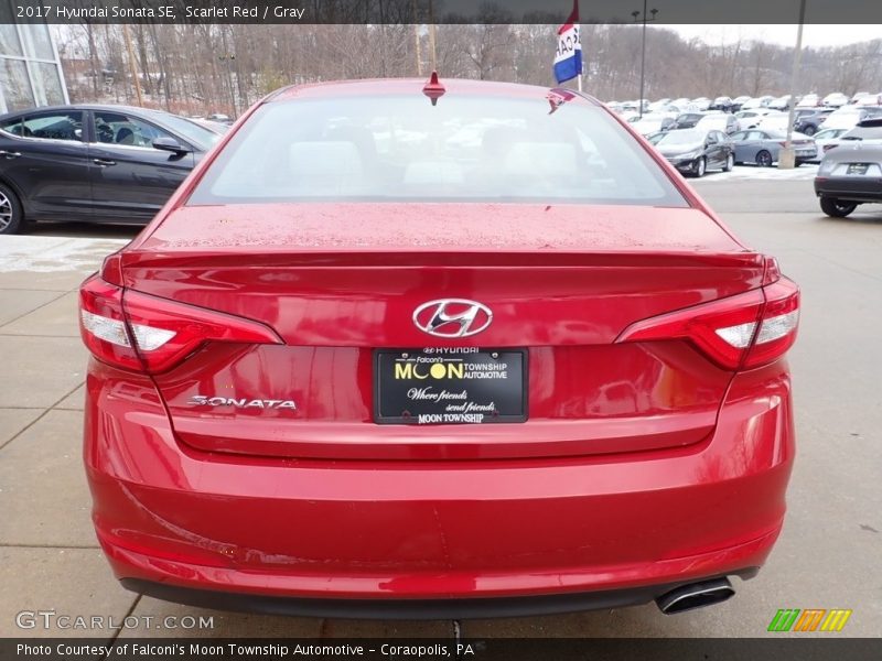 Scarlet Red / Gray 2017 Hyundai Sonata SE