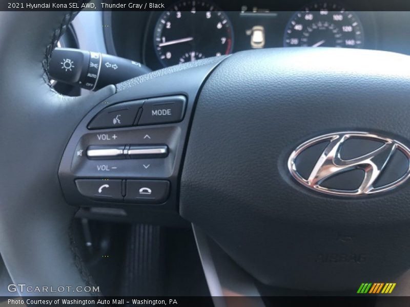 Thunder Gray / Black 2021 Hyundai Kona SEL AWD