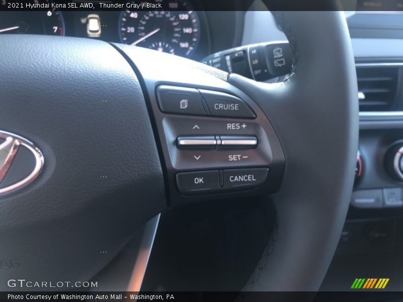 Thunder Gray / Black 2021 Hyundai Kona SEL AWD
