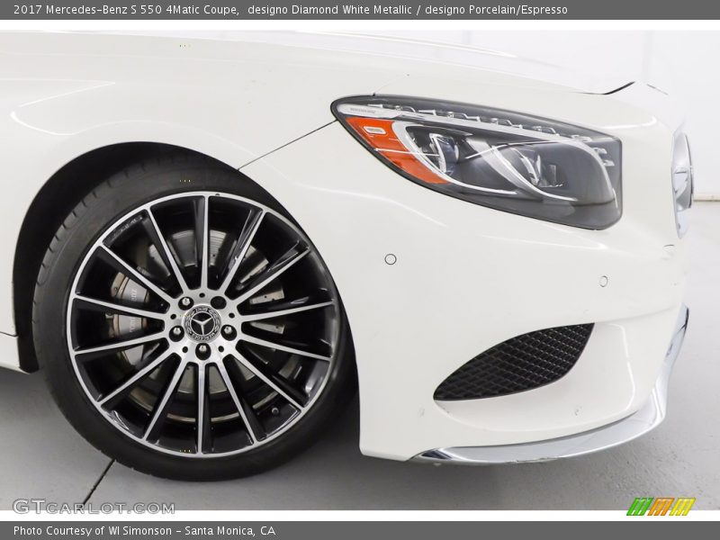 designo Diamond White Metallic / designo Porcelain/Espresso 2017 Mercedes-Benz S 550 4Matic Coupe