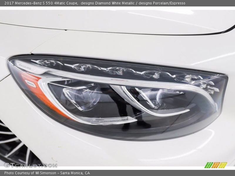 designo Diamond White Metallic / designo Porcelain/Espresso 2017 Mercedes-Benz S 550 4Matic Coupe