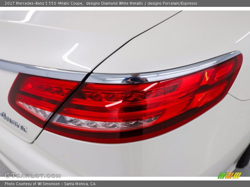 designo Diamond White Metallic / designo Porcelain/Espresso 2017 Mercedes-Benz S 550 4Matic Coupe