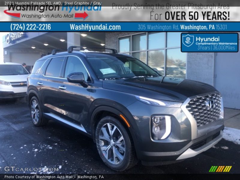 Steel Graphite / Gray 2021 Hyundai Palisade SEL AWD