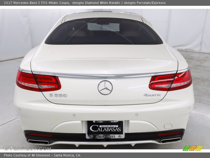 designo Diamond White Metallic / designo Porcelain/Espresso 2017 Mercedes-Benz S 550 4Matic Coupe