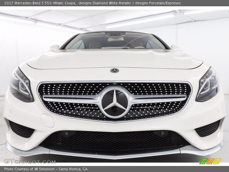 designo Diamond White Metallic / designo Porcelain/Espresso 2017 Mercedes-Benz S 550 4Matic Coupe