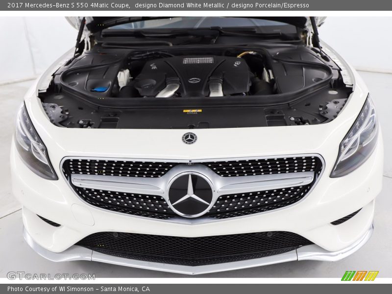 designo Diamond White Metallic / designo Porcelain/Espresso 2017 Mercedes-Benz S 550 4Matic Coupe