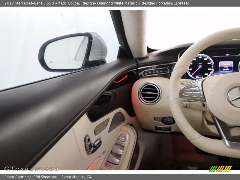 designo Diamond White Metallic / designo Porcelain/Espresso 2017 Mercedes-Benz S 550 4Matic Coupe