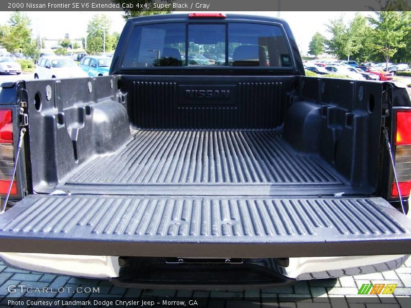 Super Black / Gray 2000 Nissan Frontier SE V6 Extended Cab 4x4