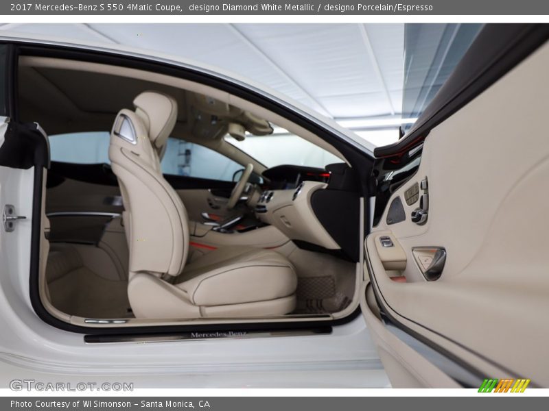 designo Diamond White Metallic / designo Porcelain/Espresso 2017 Mercedes-Benz S 550 4Matic Coupe