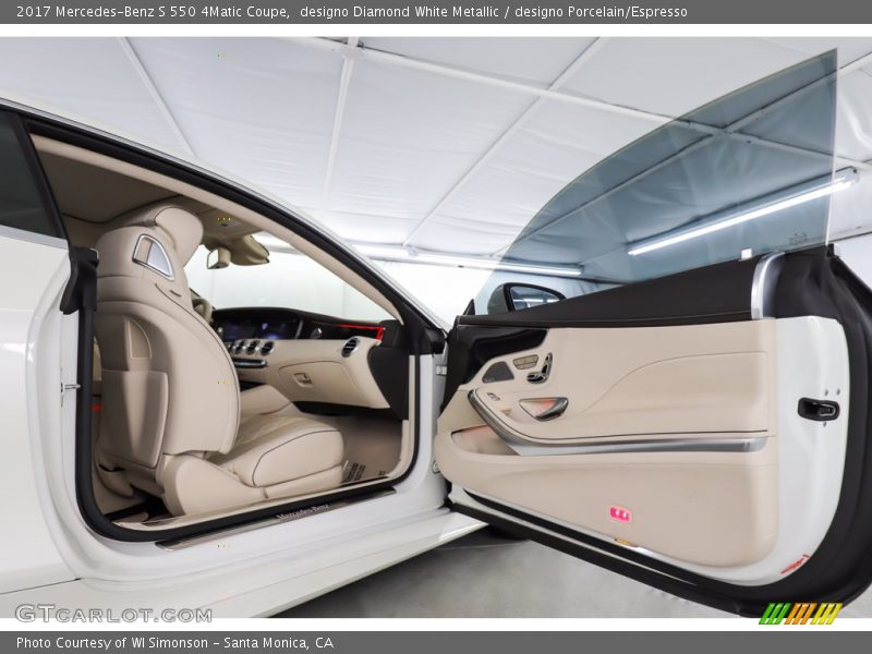 designo Diamond White Metallic / designo Porcelain/Espresso 2017 Mercedes-Benz S 550 4Matic Coupe