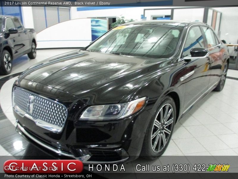 Black Velvet / Ebony 2017 Lincoln Continental Reserve AWD