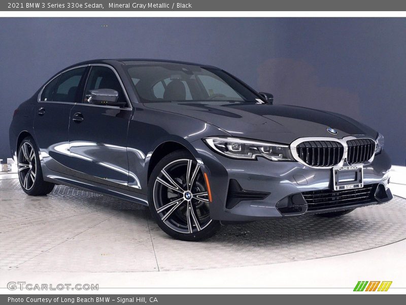 Mineral Gray Metallic / Black 2021 BMW 3 Series 330e Sedan