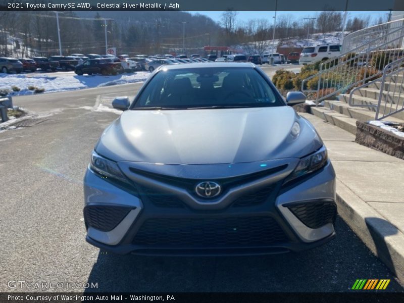 Celestial Silver Metallic / Ash 2021 Toyota Camry SE AWD