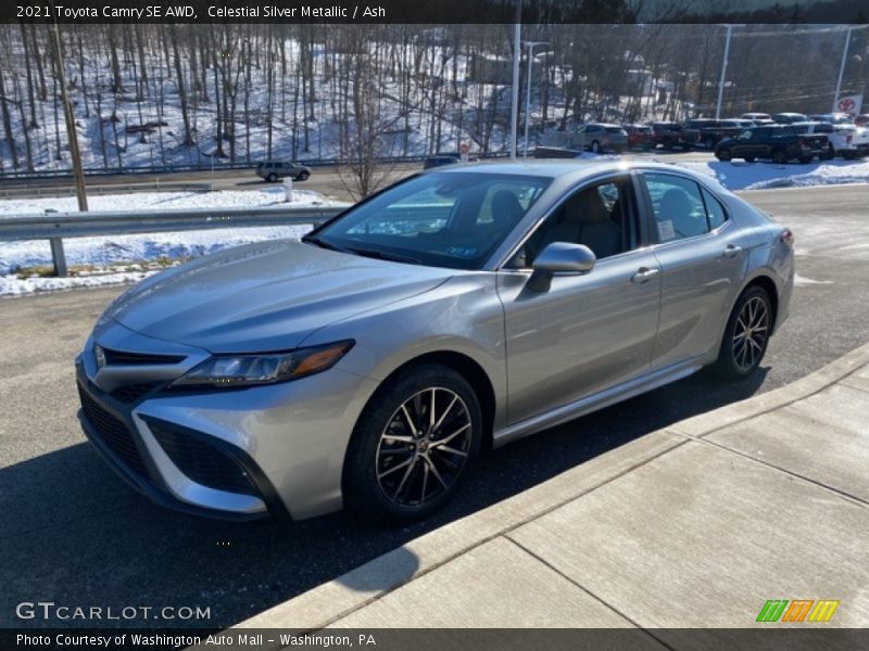 Celestial Silver Metallic / Ash 2021 Toyota Camry SE AWD